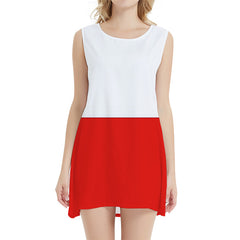 Polish Flag Dresses Women Poland Bodycon Dress Harajuku Vestido Sexy Stripes Halter Sleeveless Gothic Sundress Womens Clothing