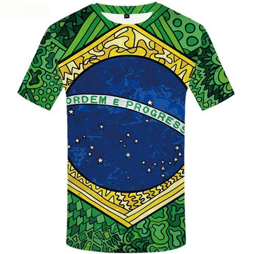 
Brazil T-shirt Men Green T-shirts 3d Star Tshirt Anime Ball Tshirts Novelty Short Sleeve Fashion Mens S-5XL Male Sport
                