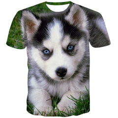 shirt Husky dog clothing Puppy Cute Pets big Smart dogs Casual men art costume