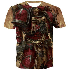 Skull T shirts Men Military Shirt Print Punk Rock Tshirts Cool Metal Tshirts Novelty Hip Hop T-shirts Graphic Short Sleeve - KYKU