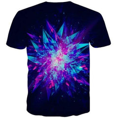 Galaxy T shirts Men Flower Tshirts Casual Psychedelic Shirt Print Black Tshirts Cool Harajuku T-shirts Graphic Short Sleeve - KYKU
