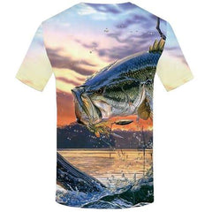 Fish T shirts Men Tropical Tshirt Printed Squid T shirts Funny Animal T-shirts 3d Nebula Tshirts Casual Short Sleeve Hip hop - KYKU