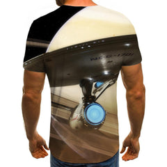 Airship tshirt Novelty 3D shirt air ship Cool men art costume flying ship