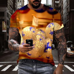 christmas tree decoration shirt festival tee shirt art costume Christmas Cool men