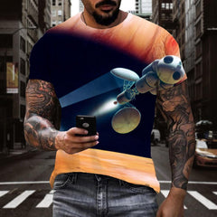 Airship shirt air ship t shirt 3D men Casual art costume flying ship