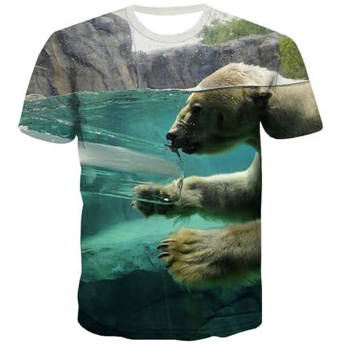 Russia T shirts Men Bear Tshirt Anime Water Shirt Print Funny T-shirts 3d Harajuku Tshirts Cool Short Sleeve summer Men women - KYKU
