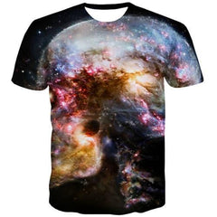 Galaxy T-shirt Men Space Tshirts Novelty Universe Shirt Print Harajuku T shirts Funny Psychedelic Tshirts Cool Short Sleeve - KYKU