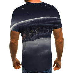 Airship t shirt 3D tshirt air ship men art costume Casual flying ship