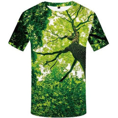 Eye T shirts Men Refraction Tshirts Cool Forest T-shirts Graphic Tree T shirts Funny Green Tshirts Novelty Short Sleeve T shirts - KYKU