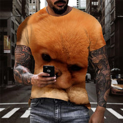 dog t shirts Novelty 3D shirt Puppy Cute animal men's art costume Cool big Smart dogs