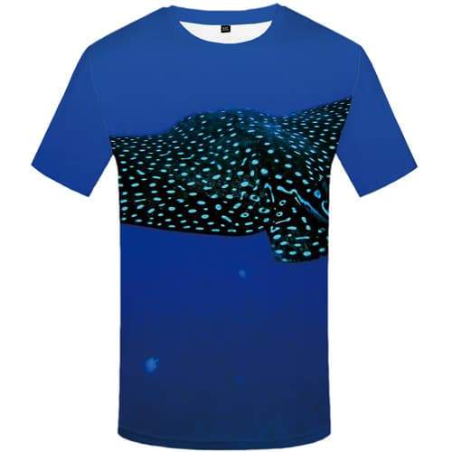 
Fish T-shirt Men Blue Tshirts Novelty Animal Shirt Print Tropical T shirts Funny Gothic T-shirts Graphic Short Sleeve Hip hop - KYKU
                