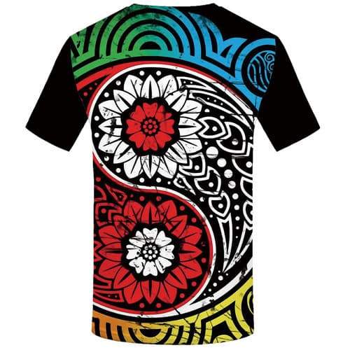 
Yin Yang T shirts Men Gossip T-shirts 3d Colorful Tshirts Cool Flower Tshirt Printed Short Sleeve Hip hop Mens Tops Slim O-Neck - KYKU
                