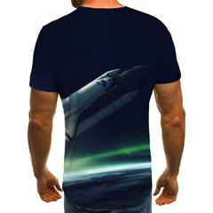 t shirt Airship air ship 3D tshirt men art costume flying ship Casual