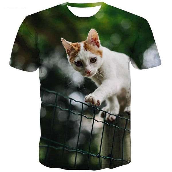 tshirt kitten shirt 3D cat pet men art costume Casual