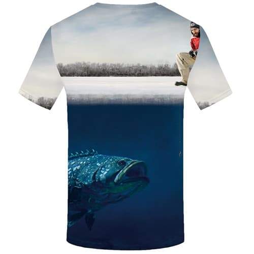
Fish T shirts Men Animal Tshirts Cool Funny T-shirts 3d Fisherman Shirt Print Fishinger Tshirts Casual Short Sleeve Hip hop - KYKU
                