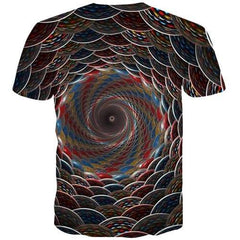 Psychedelic T shirts Men Dizziness Tshirt Printed Vortex Tshirts Casual Black Hole T-shirts 3d Gothic Shirt Print Short Sleeve - KYKU
