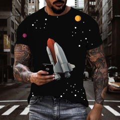 Airship t shirt air ship tee top flying ship art costume Casual men