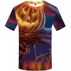 Halloween T shirts Men Pumpkin T-shirts 3d Cosplay T shirts Funny Psychedelic Tshirts Cool Gothic Tshirts Casual Short Sleeve - KYKU