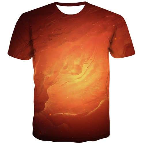 T Shirts for Men 3D Flame Print Short Sleeve T-Shirt Summer