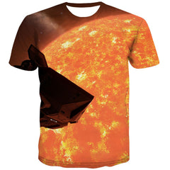 t shirt Airship air ship Novelty 3D shirt art costume flying ship men Casual