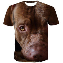 shirt dog Puppy Cute animal Funny 3D t shirt Casual art costume male big Smart dogs