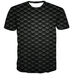 Black and green gradient irregular texture tshirt special texture Cool different art costume Casual men