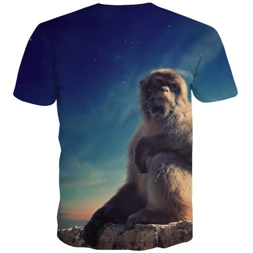 
Monkey T-shirt Men Animal T shirts Funny Galaxy Tshirt Printed Hilarious T-shirts Graphic Harajuku Tshirts Cool Short Sleeve - KYKU
                