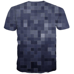 Mosaic plaid texture shirts special texture 3D tshirt men art costume Casual different