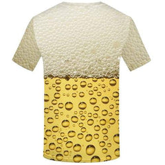 Beer T-shirt Men Bubble T-shirts 3d Harajuku Tshirts Casual White Tshirts Cool Gothic Tshirt Anime Short Sleeve Hip hop Men - KYKU