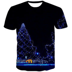 street lighting tshirt festival t shirt 3D art costume Cool Christmas men