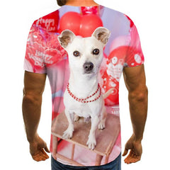 tshirts dog tee top Puppy Cute Pets art costume men big Smart dogs Cool
