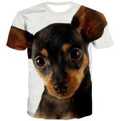 shirts dog Puppy Cute animal Hip hop tshirt 3D big Smart dogs Cool outfits men