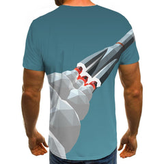 tshirt Airship air ship Funny 3D t shirt Casual men flying ship art costume