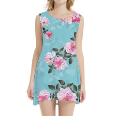 Flower Dress Women Leaf Beach Art Office Harajuku Party Abstract Ladies Dresses Womens Clothing Summer