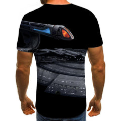 Airship tshirt air ship tee top art costume men Cool flying ship