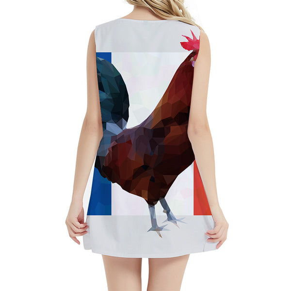 
Chicken Dress Women Animal Tank Geometric Ladies Dresses Colorful Korean Style Gothic Vestido Sexy Womens Clothing Tassel
                