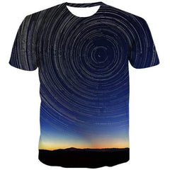 Dizziness T-shirt Men Galaxy Tshirts Cool Abstract T shirts Funny Harajuku Tshirts Novelty Gothic Tshirt Anime Short Sleeve - KYKU