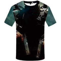 Gun T shirts Men Military Tshirt Anime Metal T-shirts 3d War Tshirt Printed Gothic Tshirts Novelty Short Sleeve Fashion Men Tee - KYKU