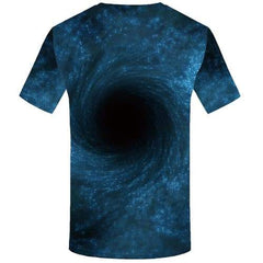 Galaxy Space T-shirt Men Psychedelic T shirts Funny Vortex Tshirts Novelty Black Hole Tshirt Printed Nebula Tshirts Casual - KYKU