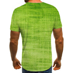 Light green linen texture shirt special texture 3D tshirt art costume Casual different men