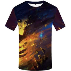 Skull T shirts Men Graffiti Shirt Print Psychedelic Tshirts Cool Space T-shirts 3d Harajuku Tshirts Novelty Short Sleeve summer - KYKU