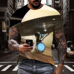 Airship tshirt Novelty 3D shirt air ship Cool men art costume flying ship