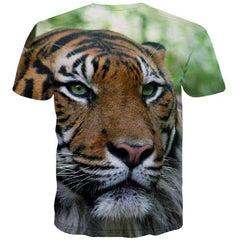 Tiger T shirts Men Animal T-shirts 3d Funny T shirts Funny Novel T-shirts Graphic Harajuku Tshirts Novelty Short Sleeve - KYKU