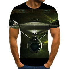 tshirt Airship air ship 3D tshirt flying ship men art costume Cool