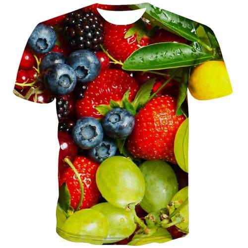 
Strawberry T-shirt Men Fruit Tshirts Novelty Leaf T-shirts 3d Harajuku T-shirts Graphic Short Sleeve summer Men/women Tee Top - KYKU
                