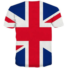 British Flag T-shirt Men United Kingdom T shirts Funny Geometric Tshirts Casual Graffiti Tshirt Printed Colorful T-shirts Graphic - KYKU