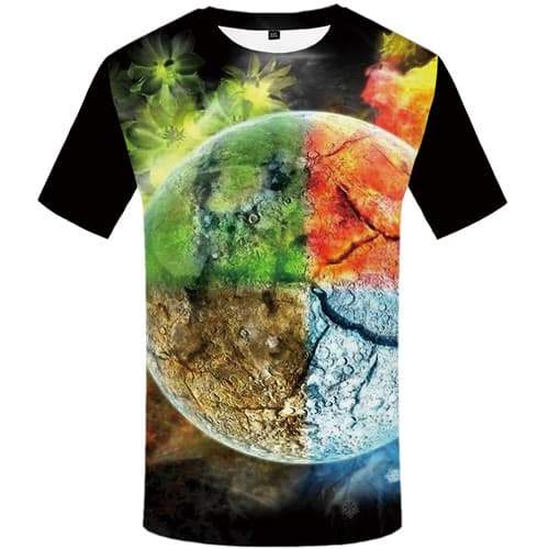 
Five Elements T shirts Men Colorful T shirts Funny Harajuku T-shirts Graphic Flame Tshirt Printed Moon Tshirts Novelty - KYKU
                