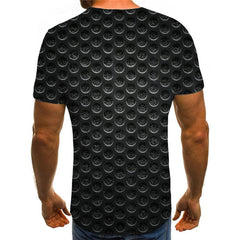 Black and green gradient irregular texture tshirt special texture Cool different art costume Casual men