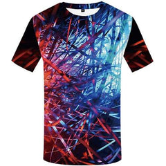 Psychedelic T shirts Men Space T shirts Funny Geometric Tshirt Anime Art T-shirts Graphic Harajuku T-shirts 3d Short Sleeve - KYKU
