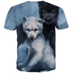 Dog T shirts Men Animal Shirt Print Forest Tshirts Casual Lovely T-shirts 3d Harajuku T shirts Funny Short Sleeve Fashion Men - KYKU